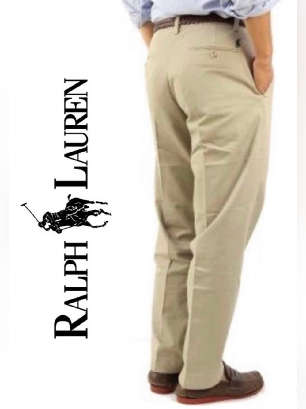 Vintage Polo Ralph Lauren Men’s Sz 33x30  The Preston Pant in Basic Sand